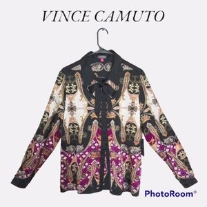 Vince Camuto Printed Button Down Shirt Size L.